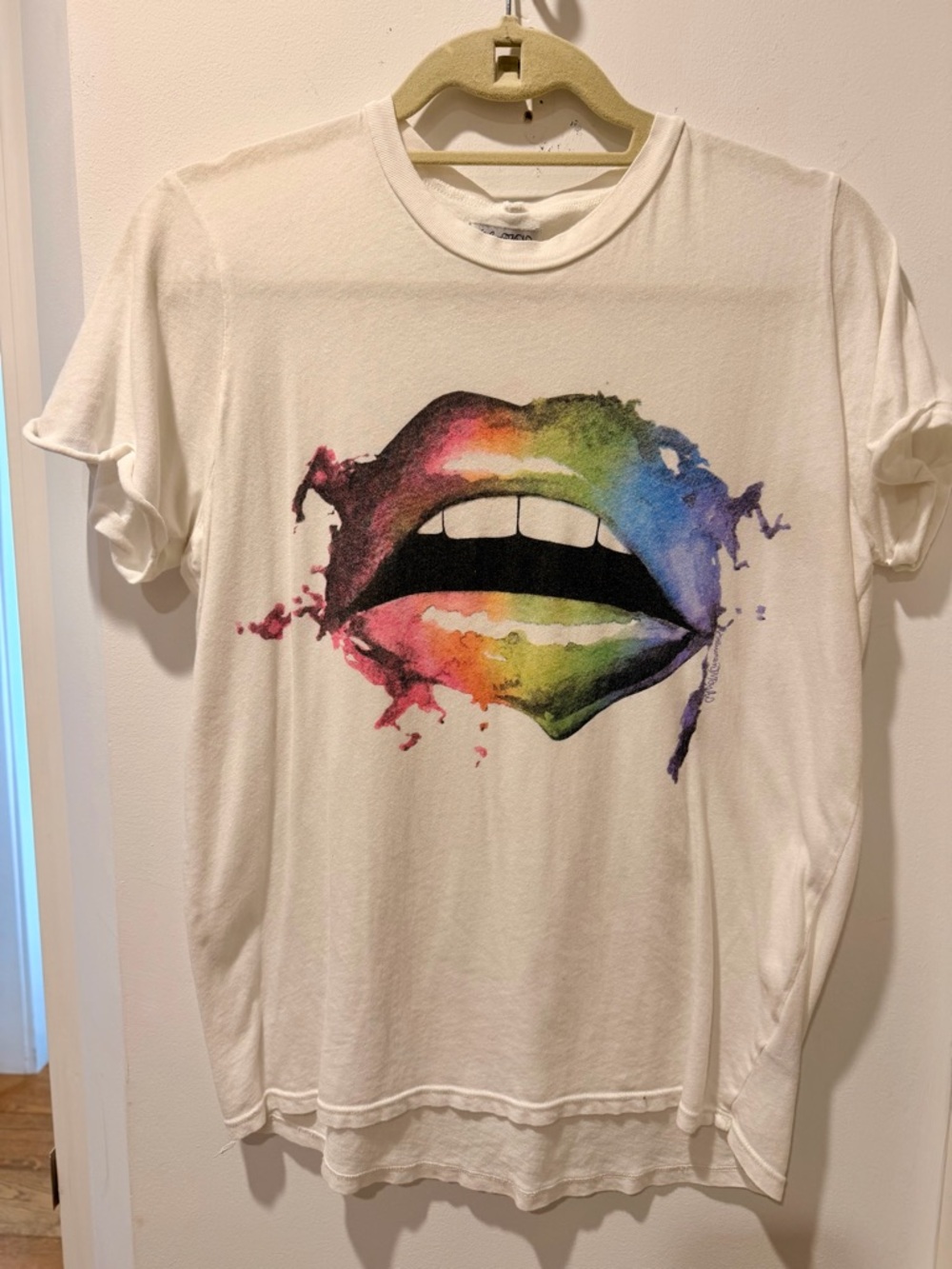 Lauren Moshi Rainbow Smidge Lip Vintage Tee